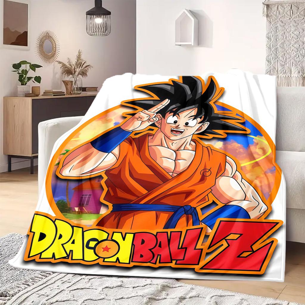 Son Goku Print Blanket Warm Comfortable Flannel Blanket Suitable for Bedrooms,Sofas, Beds,Chairs,Travel -QIAO135