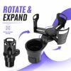 1PC Adjustable Rotating Car Cup Holder Expander Dual Layer Beverage Rack Multifunctional Car Center Console Storage Cup Holder