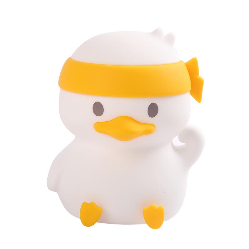 Silicone Duck Night Light - Touch Dimmable Bedroom Lamp for Mother and Baby