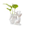 European Creative Cartoon Hydroponic Flower Pot Ceramic, Personalized Animal White Porcelain Flower Pot Green Plant Succulent Pot