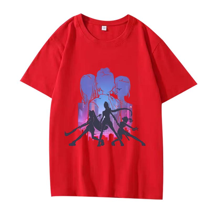 Demon hunter Girls T Shirt men women Oversized 100% Cotton Anime streetwear short sleeve Summer print Unisextops