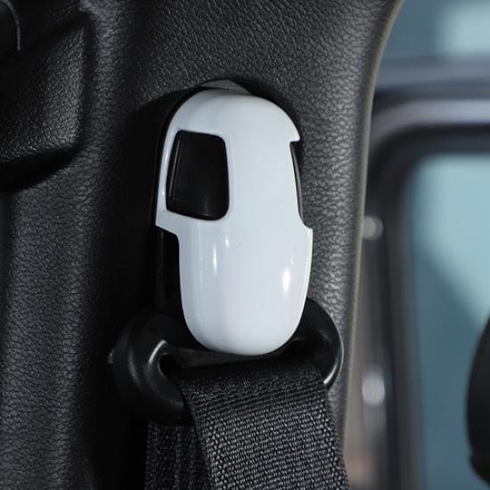 White Seat Belt Buckle Cover Frame Trim Accessories for Jeep Wrangler JL JT 18+