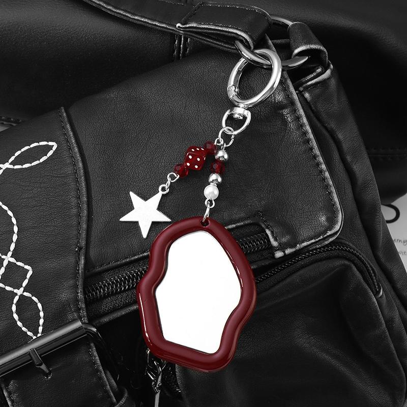 Exquisite Temperament Red Heart Bow Charms Keychain Versatile Phone Pendant Backpack Hanging Ornament Accessories Gifts