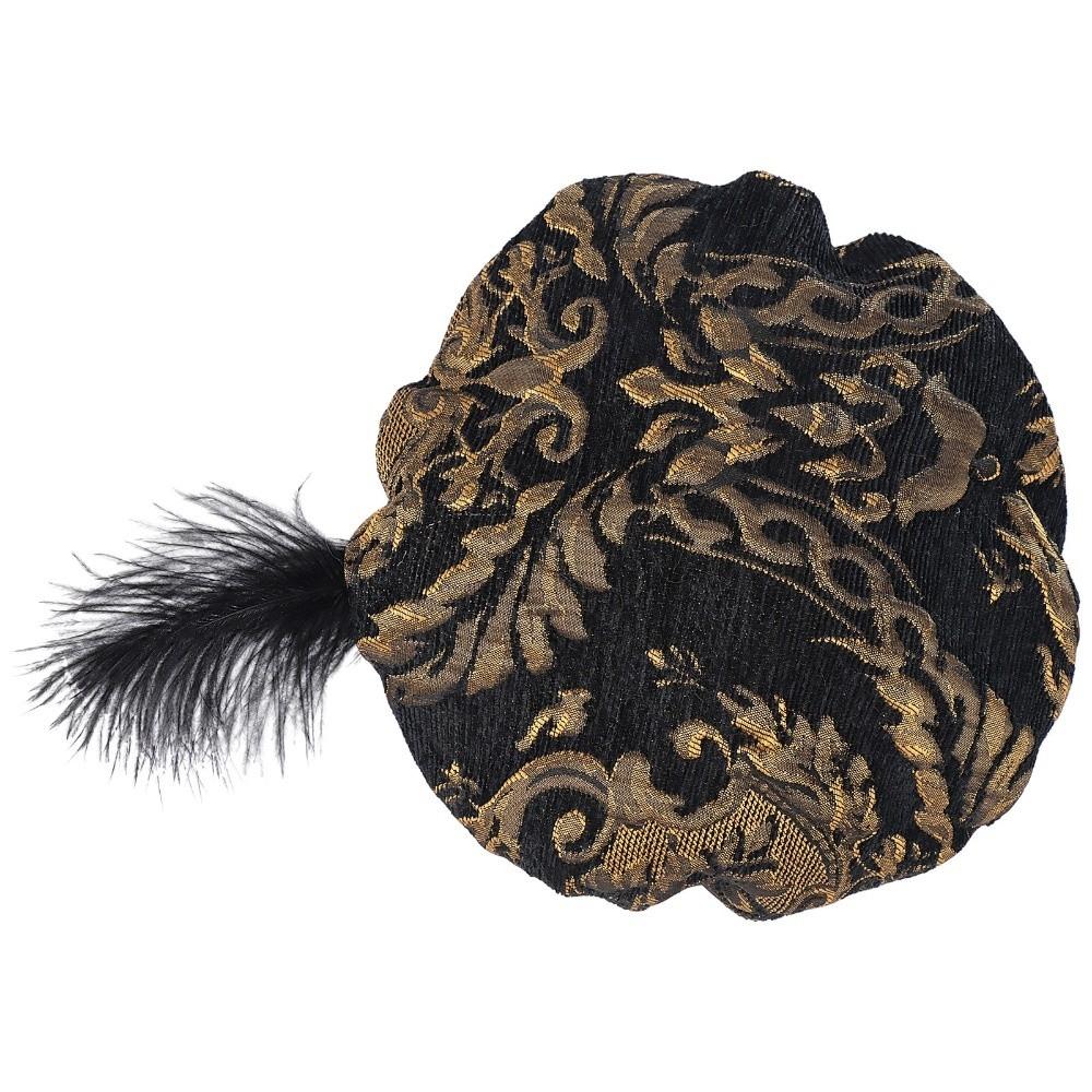 with Feather Medieval Noble Court Hat Antiqued Renaissance Ceremony Dress Hat Role-Play