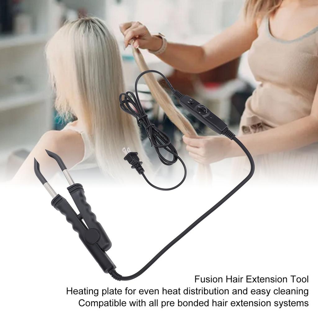 Haarverlängerung Fusion Bonding Werkzeug Temperaturverstellbar Gleichmäßige Erhitzung Fusionshitze Eisenverbinder für Alle Haartypen für Salon