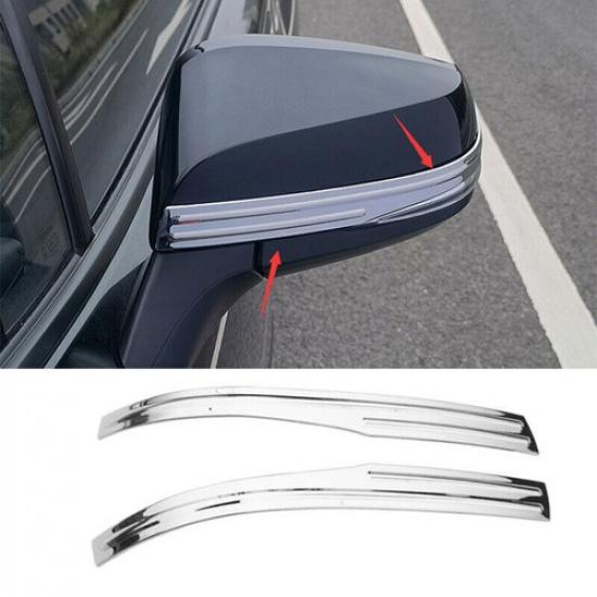 Silver Rear View Side Door Mirror Strip Trim - For Toyota Corolla Cross