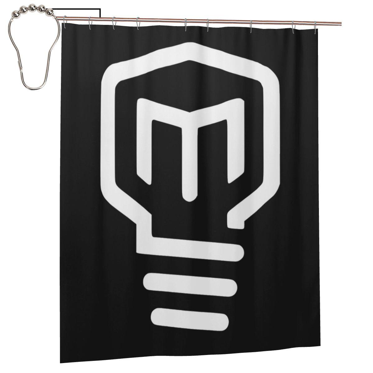 

Mark Rober Hd Logo Shower Curtain Bathroom Polyester Waterproof Bath Curtains With Hooks W60H190(CM)-1 Pcs
