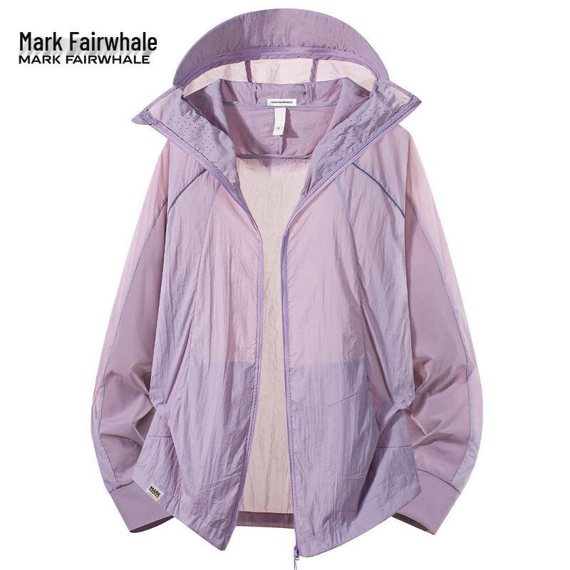 Mark Fairwhale Men s UPF50+ UV Protection Ice Silk Breathable Outdoor Sun Jacket S фиолетовый