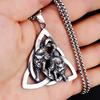 Necklace Men's Odin Triangle Logo Clavicle Chain Viking Pirate Rune Long Pendant