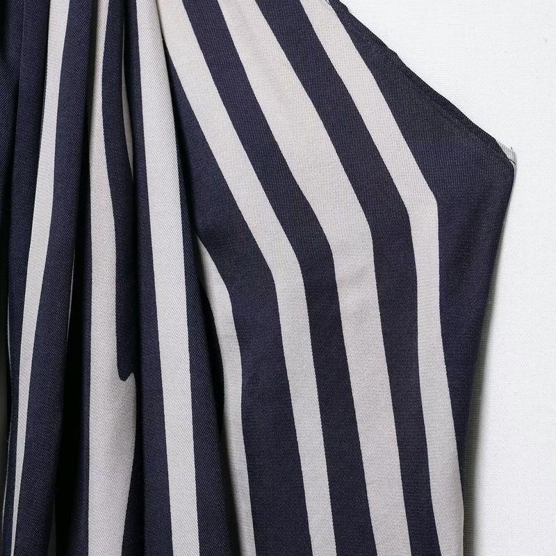 Kaslead New Arrival Women's Clothing Fashion Style Stripes Hanging Collar Tops Casual Pants 2906096 2913097