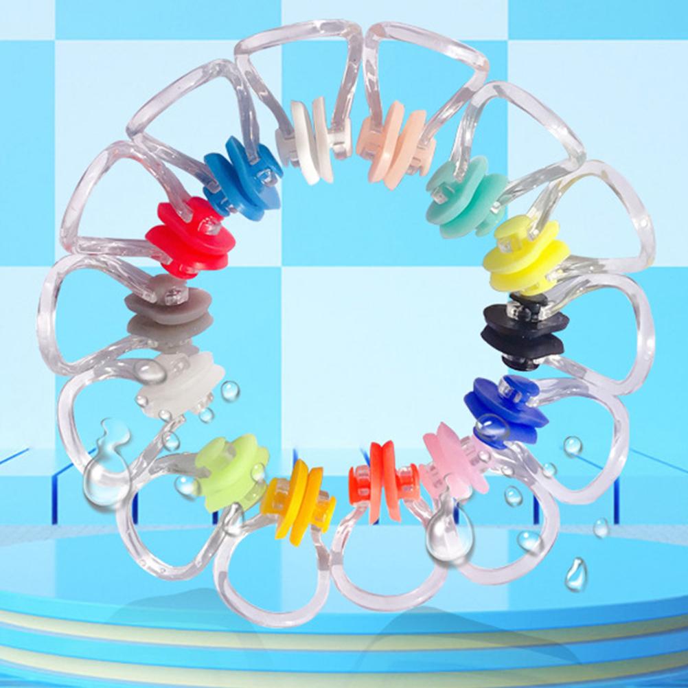 14 Adet Rastgele Renk Su Geçirmez Silikon Yüzme Burun Klipsi Dalış Sörf Yüzme Burun Klipsleri Yetişkinler Çocuklar İçin