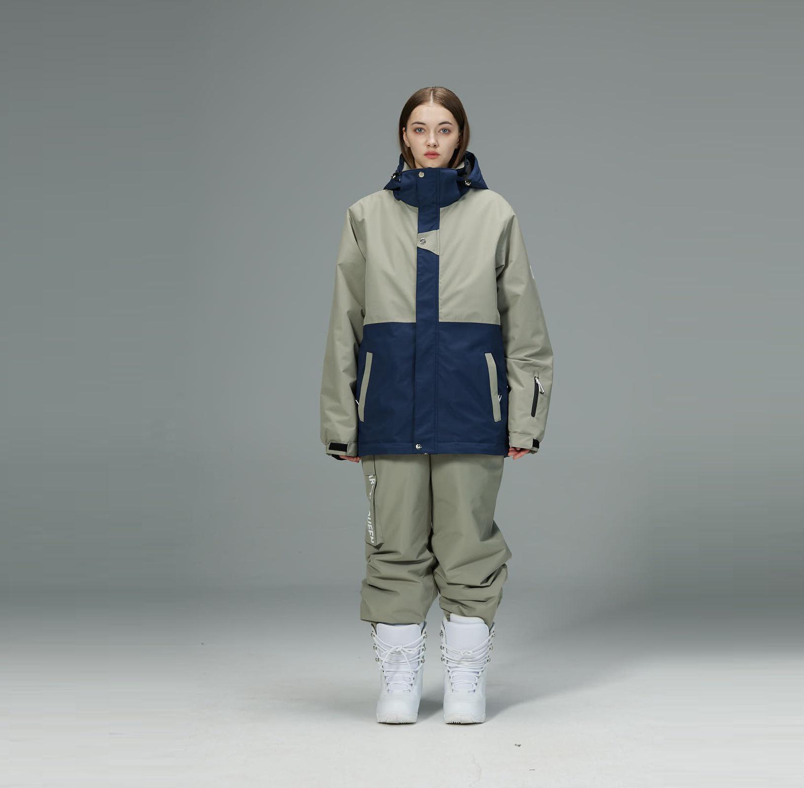 

Unisex Windproof Waterproof Ski Suit Set for Snowboarding, Skiing, Mountaineering, and Outdoor Activities. XXL темно-коричневого кольору