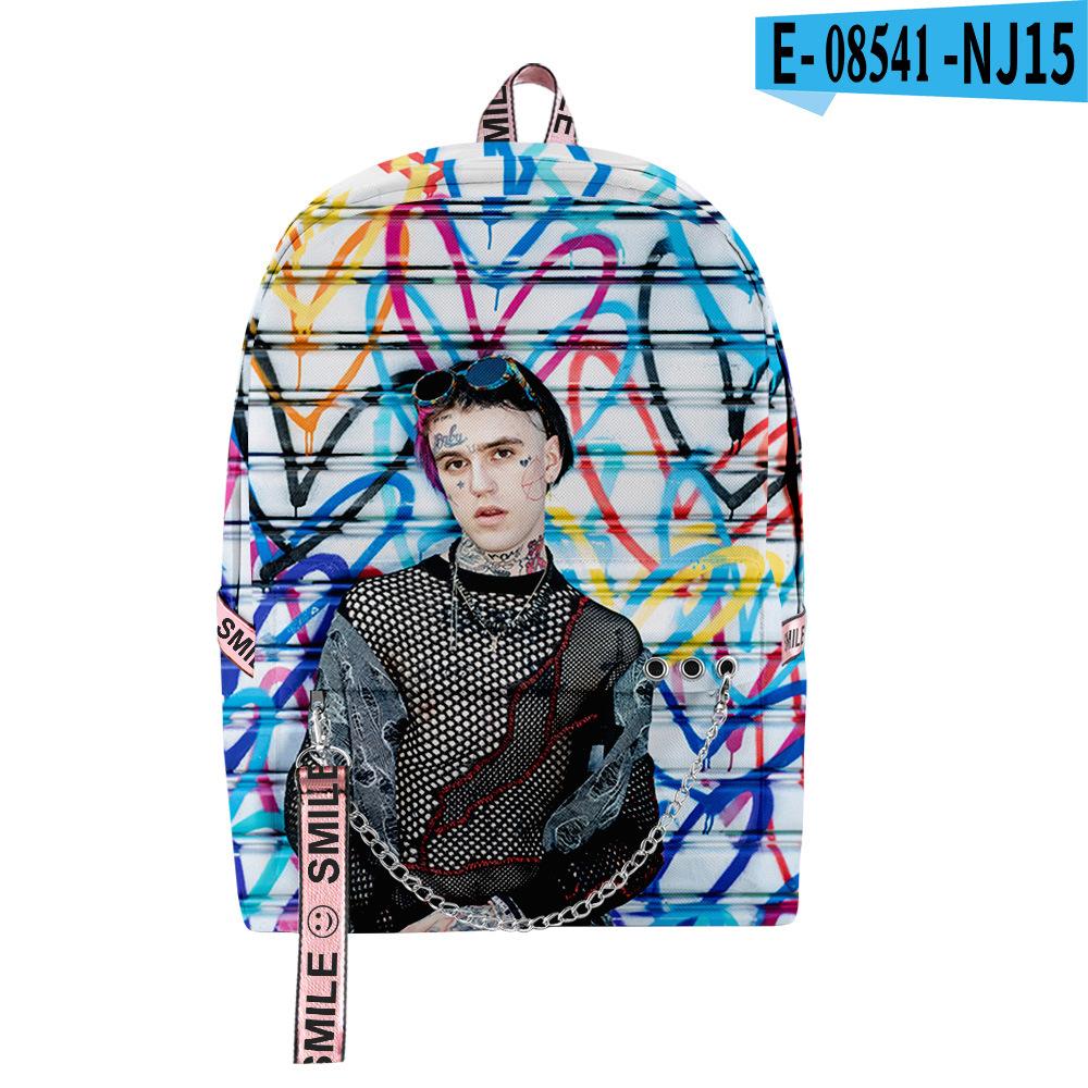 Beliebte Neuheit Jugendliche Schultaschen Unisex Liebe Lil Peep Reisetaschen 3D-Druck Oxford Wasserdicht Notizbuch Schulterrucksäcke