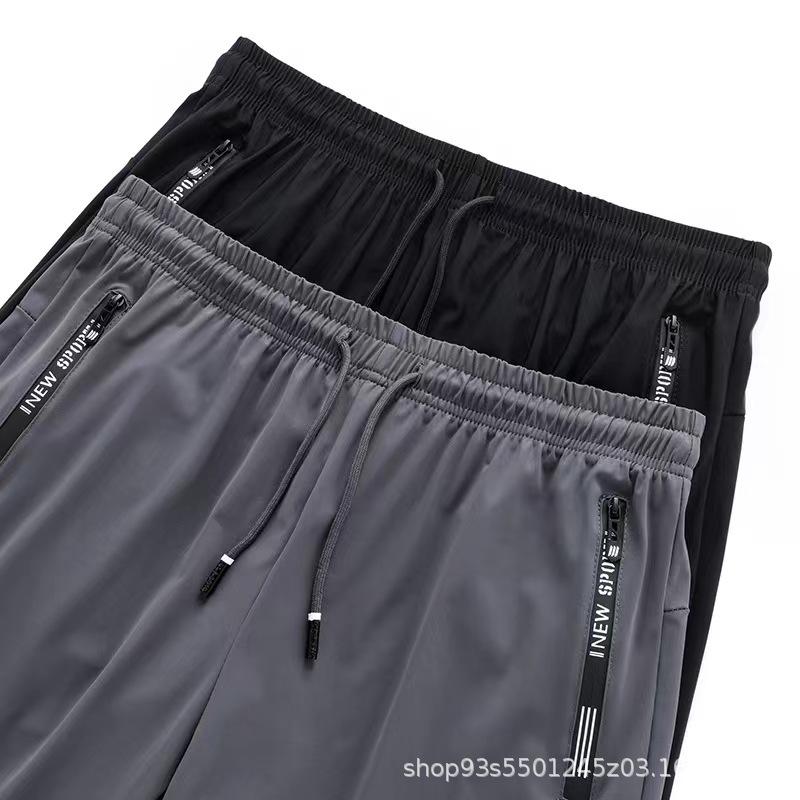 Men's Stretch Ice Silk Quick-Dry Beach Shorts - Summer Casual, Plus Size, Breathable & Lightweight for Teens