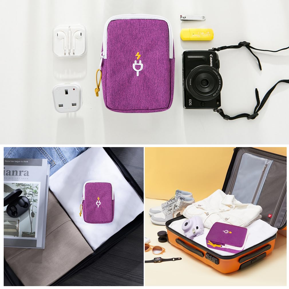 iSuperb AC Adapter Digital device storage PC peripheral mobile accessory cable and mouse mobile gadget gadget 7 colors available Pouch, Purple. case,