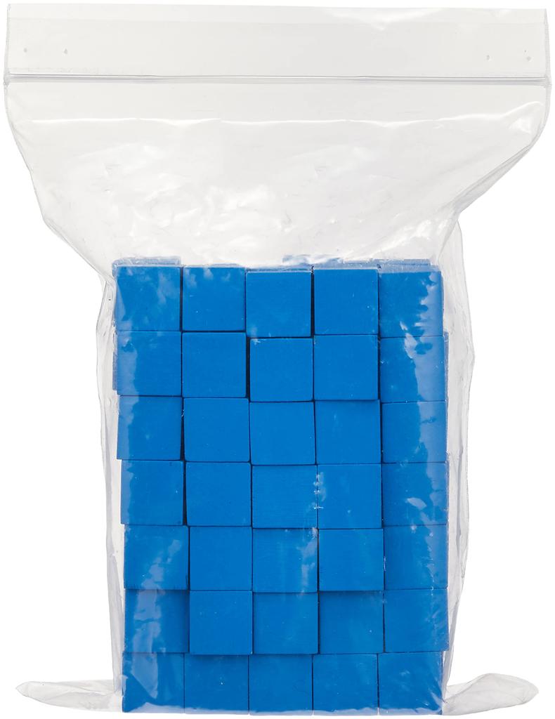 Blue 14mm wooden cubes 100 (approx. pieces)