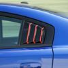 For Dodge Charger 15+ Rear Window Louvers Air Vent Scoop Shades Trim Decor Black