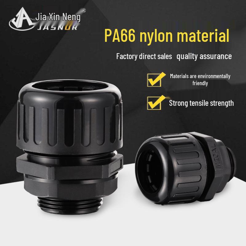 Plastic Tensile Wave Pipe Fitting with Nylon Claw Lock Nut for Cable Protection