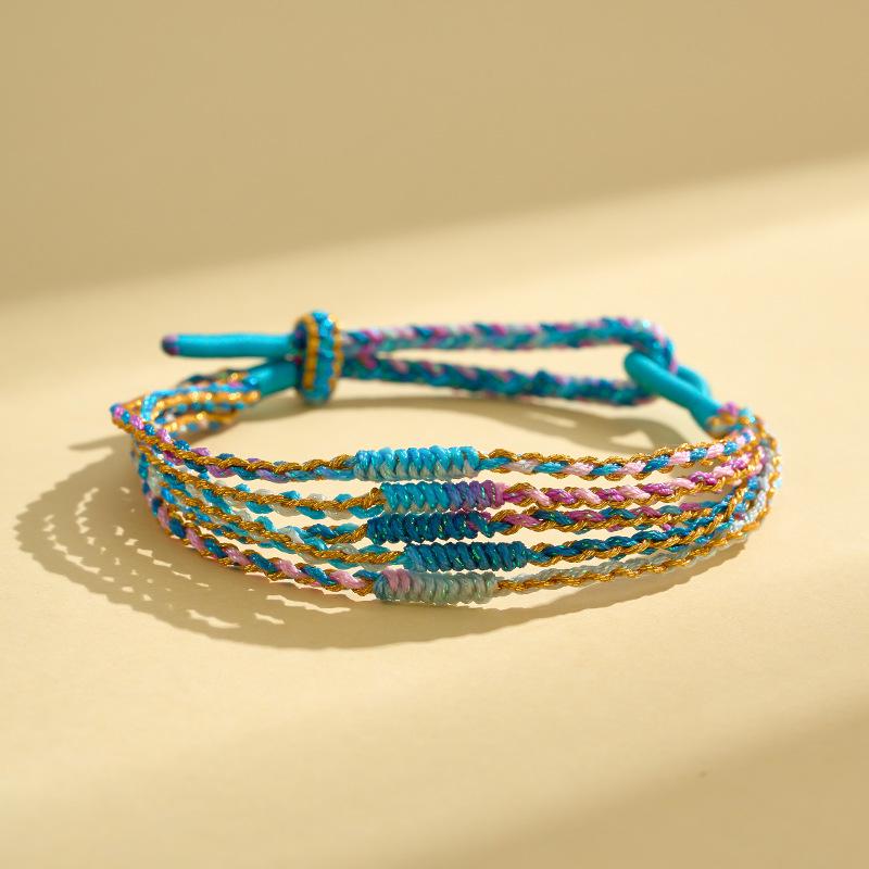 Five-Color Dragon Boat Festival Bracelet: Handmade Ethnic Woven Bracelet for Children - May Festival Hand Ornament Gift.