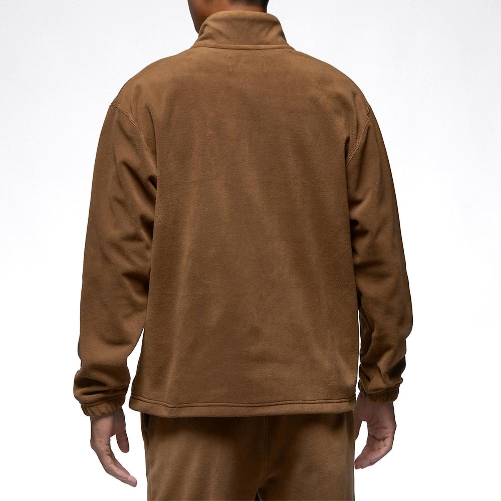 Jordan Giacca in Pile con Collo Alto e Logo Solido da Uomo Capispalla Marrone Chiaro FD7864-281