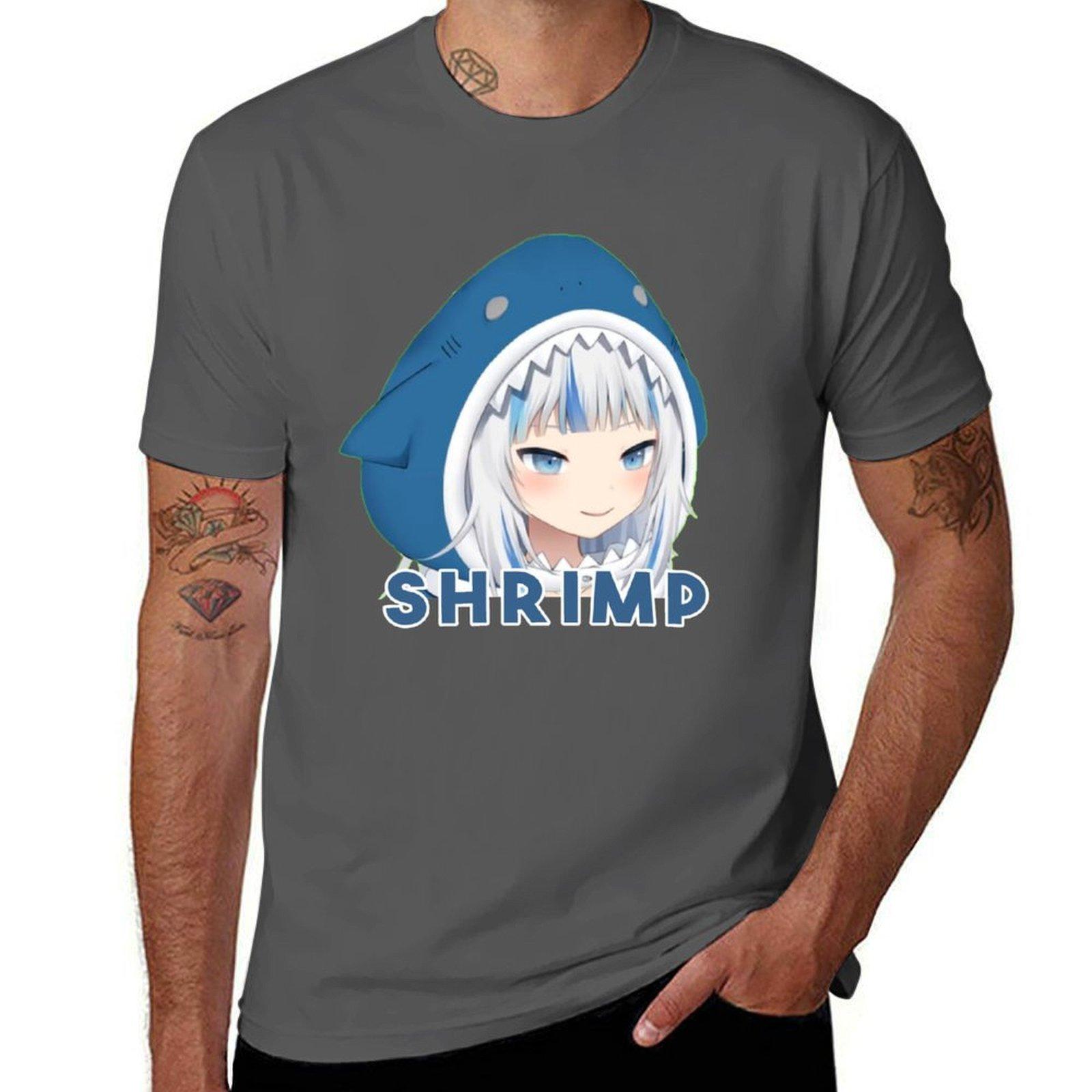 

[ SALE ] Gawr Gura SHRIMP 01 T-Shirt g man t shirts for men t shirts cotton 100% cotton tshirt 100% T-Shirt 4XL