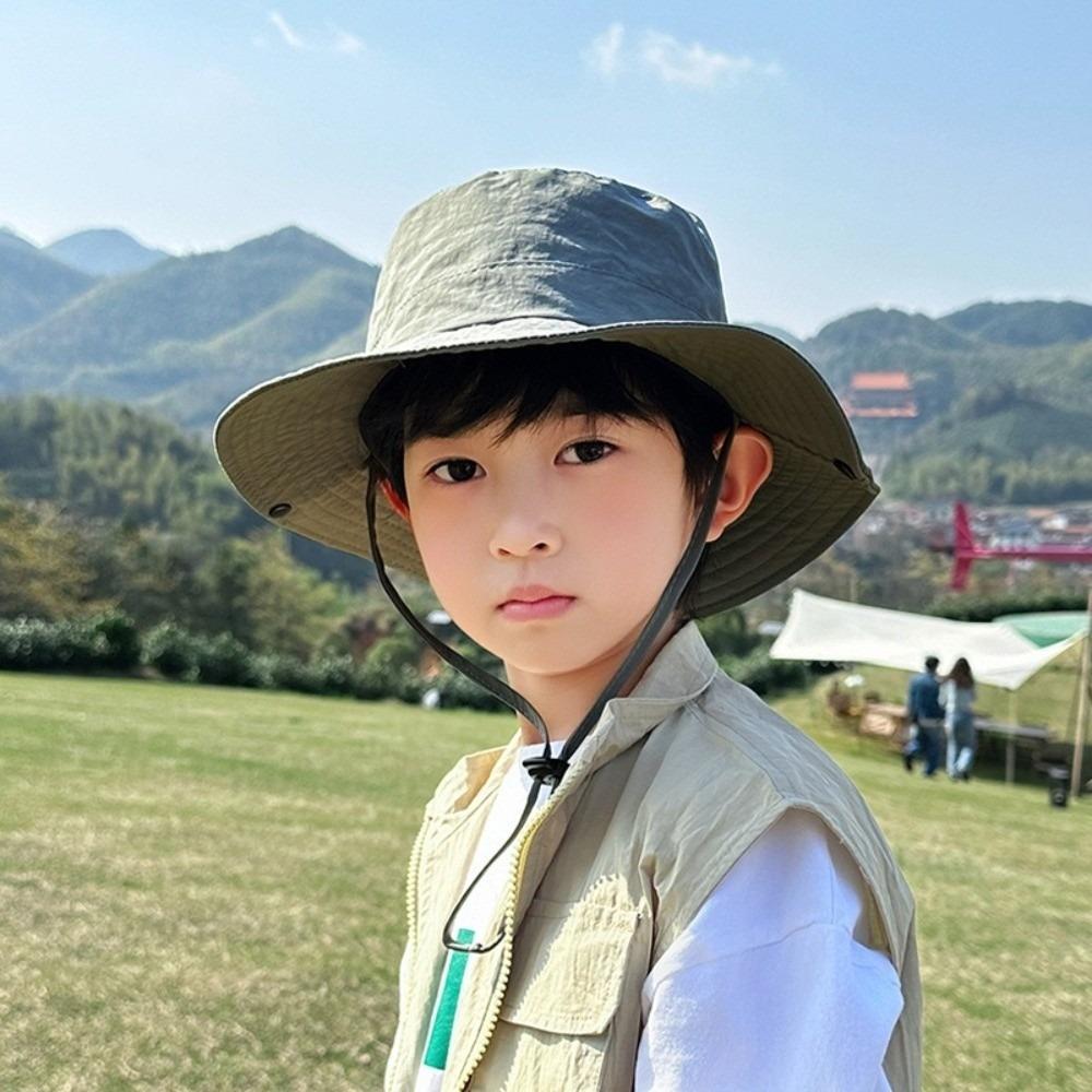 Big Brim Kids Sunscreen Hat Solid Color Summer Sunshade Hat Fashion Children s Sun Hat Sun Visor зелёный