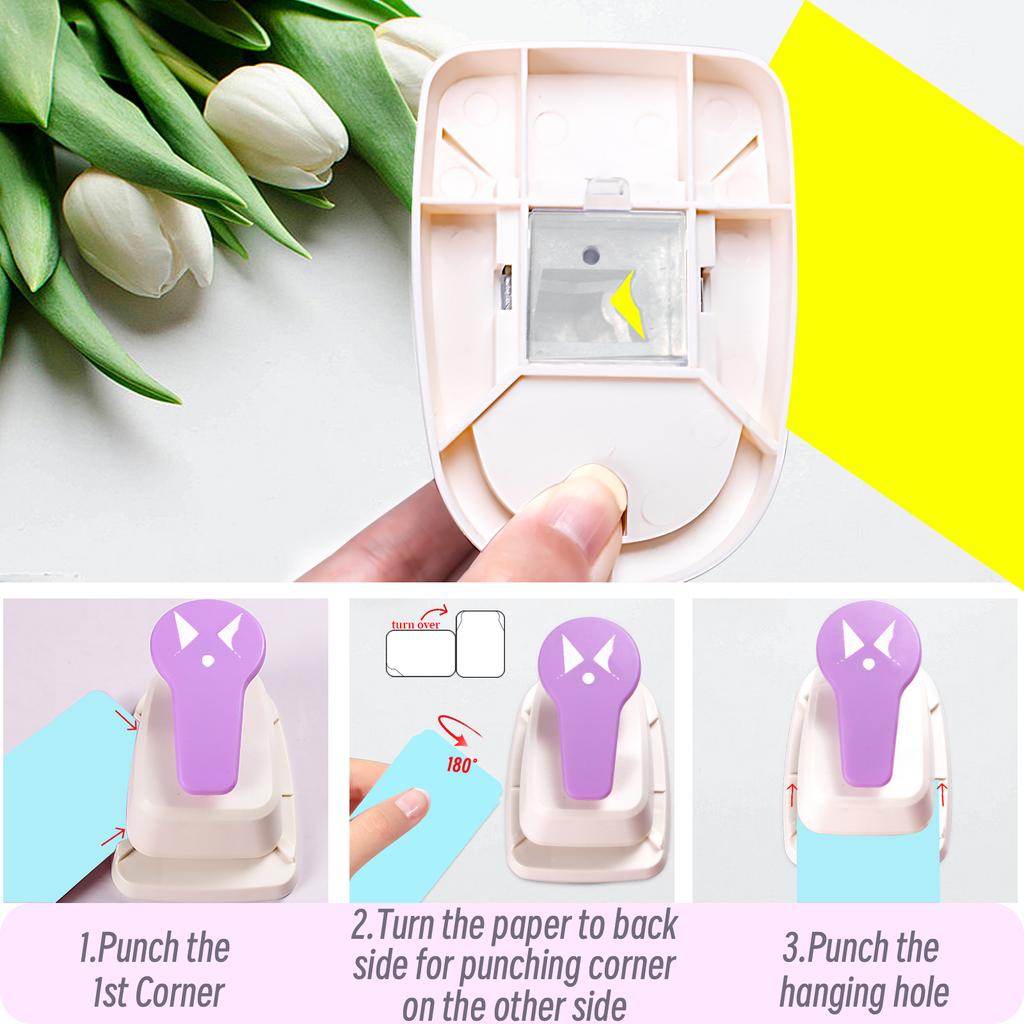 Bastel-Ecke Locher Etikett Lasche Stanzer Loch Papierschneider Etikett 2 Zoll 5cm für Papierbasteln Kartenherstellung Scrapbooking