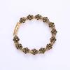 Bracelet Rose Noire Rétro - Accessoires Style Hip Hop Punk Cubain Européen-Américain