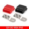 32V 100A 4x10-24" Battery Terminal Mount Tin-plated Copper 2340 Bus Bars with Stainless Screws for Marine Car Boat RV Vehicles