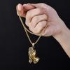 Pendant Accessories Fashion Titanium Steel Bergamot Prayer Gold Pendant Men's Stainless Steel Necklace Pendant