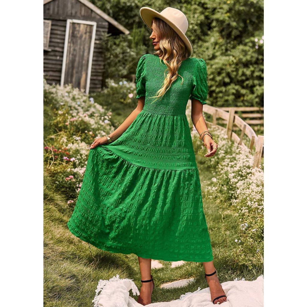 YNIQUE Temperament Casual Vacation Dress Spring/Summer Short Sleeve A-Line Dresses