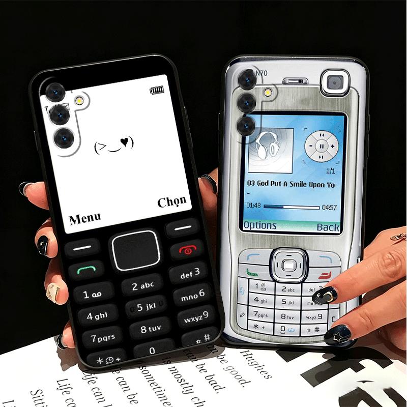 Funny Retro Callphone Soft Phone Case for Samsung A17 A37 A57 A16 A26 A36 A56 A15 A25 A35 A55 A14 A24 A34 A54 A13 A23 A33 A53 A5