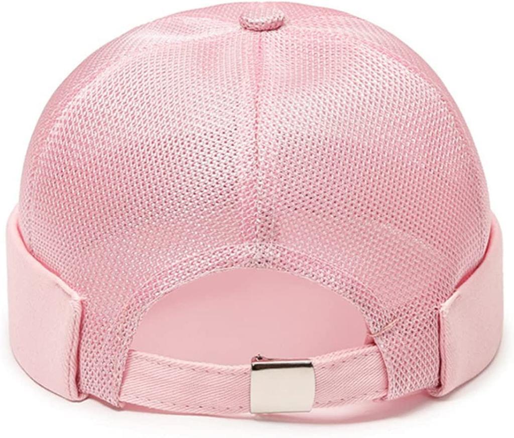 HABERY Mesh Roll Baseball Umpire Solid Color Men's Cap, Brimless, Hat, (Navy)
