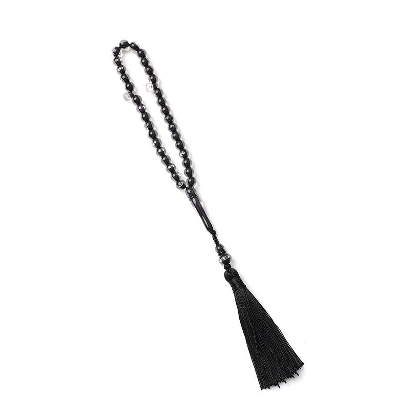 Solid Color Tassel Muslim Prayer Beads Bracelet - 33 Bead Rosary