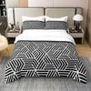 Geometric Duvet Cover For Boys Comforter Cover Set Twin Size Strip Lines Bedding Set With 2 Pillow Case 3Pcs Bedroom Decor
