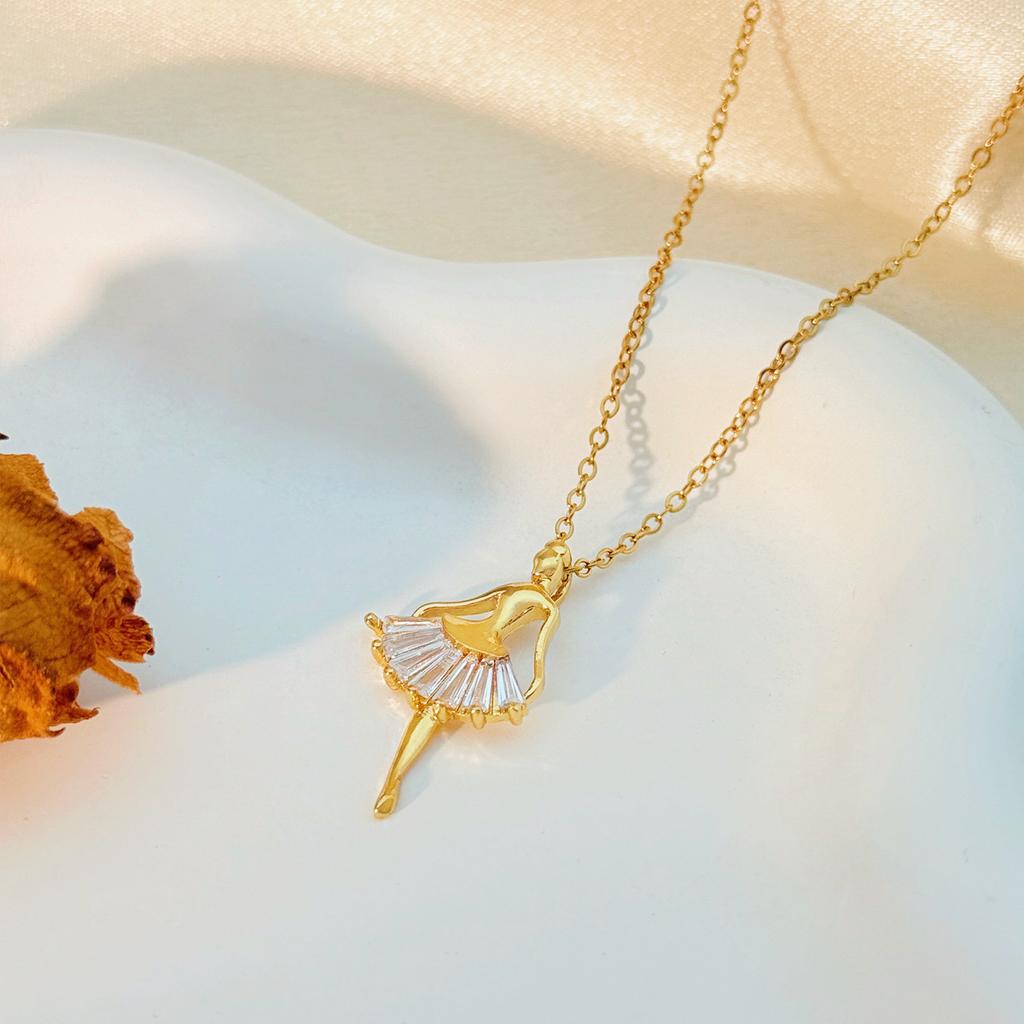 Necklace, Ballet Girl, Elegant and Beautiful Style, Necklace with Design Sense, Collar Chain, Neck Chain Accessory