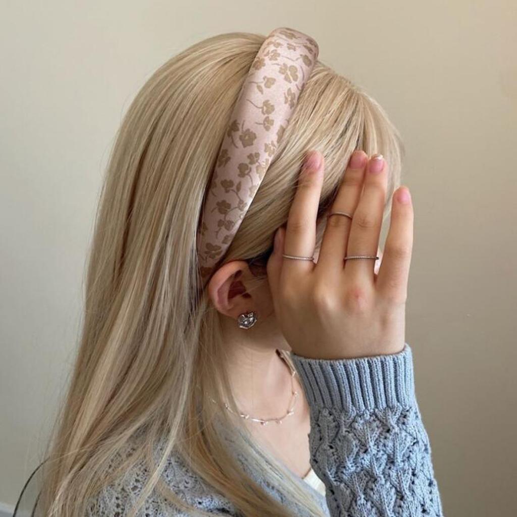 PROLY New Fashion Women Headband Thickened Sponge Hairband Individual Flower Headwear For Adult Hair Accessories
