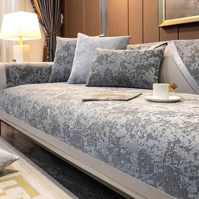 Asciugamano per divano jacquard in ciniglia bordo dorato moda tinta unita addensare copridivano moderno antiscivolo nuovi copridivano per soggiorno
