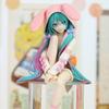 14CM NEW Anime HATSUNE MIKU Figure Noodle Stopper Figure Rabbit Ear Pajamas Model Toy Doll Aciton Figure Collection Gift PVC