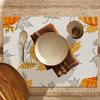 Tištěná lněná podložka na stůl na Den díkůvzdání, Sváteční dekorativní podložka na stůl