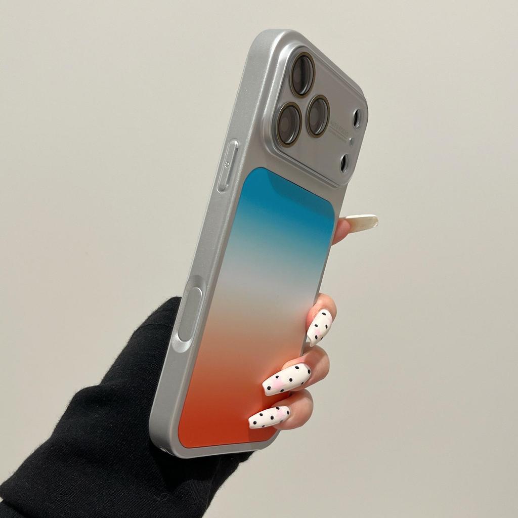 Gradient Color Block Case for iPhone 17 Pro Max, 16 Pro, 14/15 - Full Coverage, Instant Change