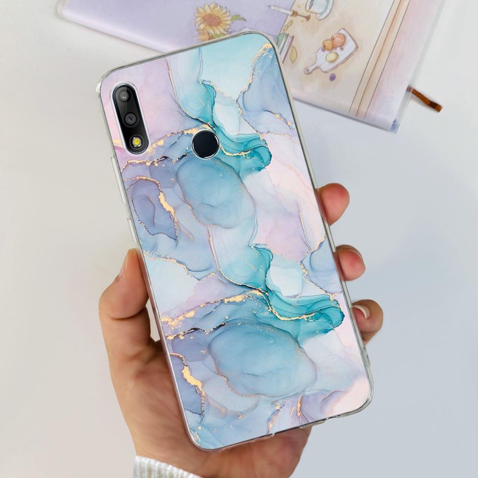 For Asus ZenFone Max Pro M2 Case ZB631KL ZB633KL Luxury Marble Bumper Soft Clear Silicone Phone Back Cover For Asus X01BDA Capas