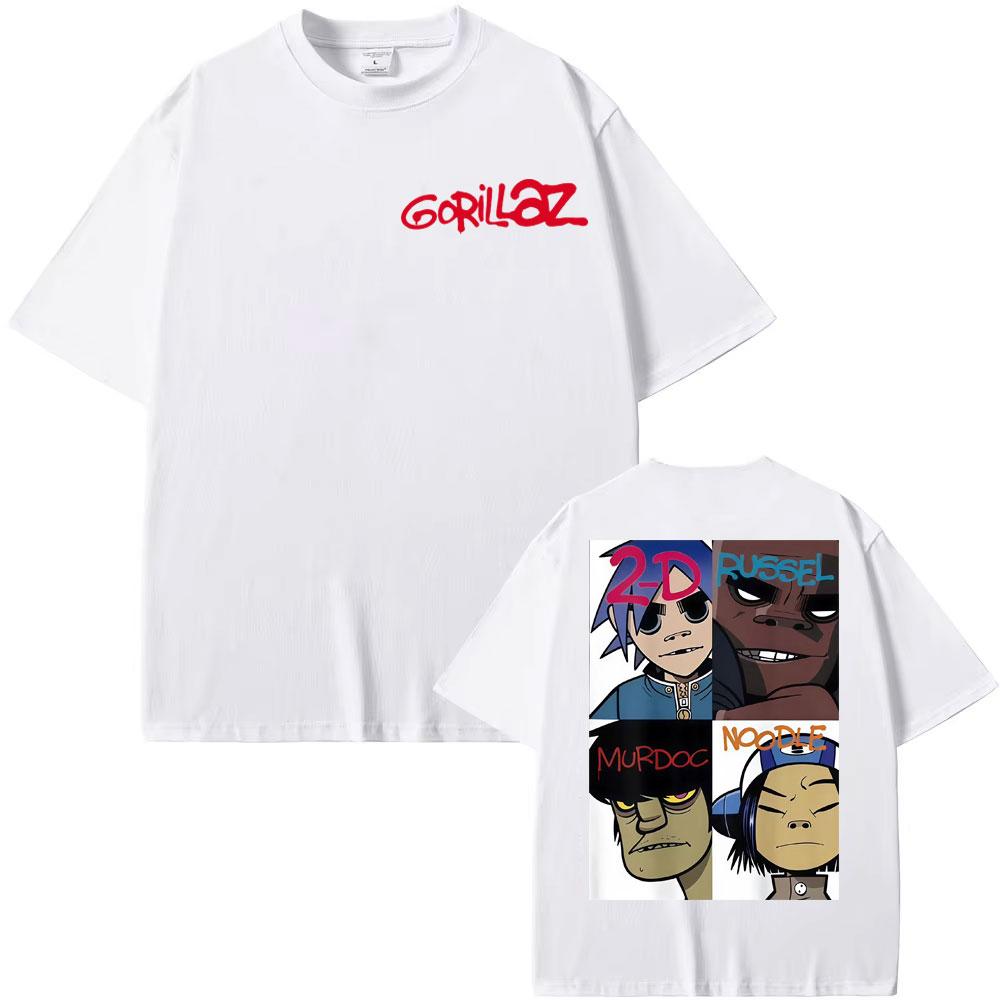 

Gorillaz Band Face Arts Graphic T-shirts Men Women Clothing Retro Street High Quality T Shirts Fashion Comfort Oversized T-shirt XL