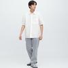 UNIQLO Solid Color Short Sleeve Shirt Men shirts White 455970-00