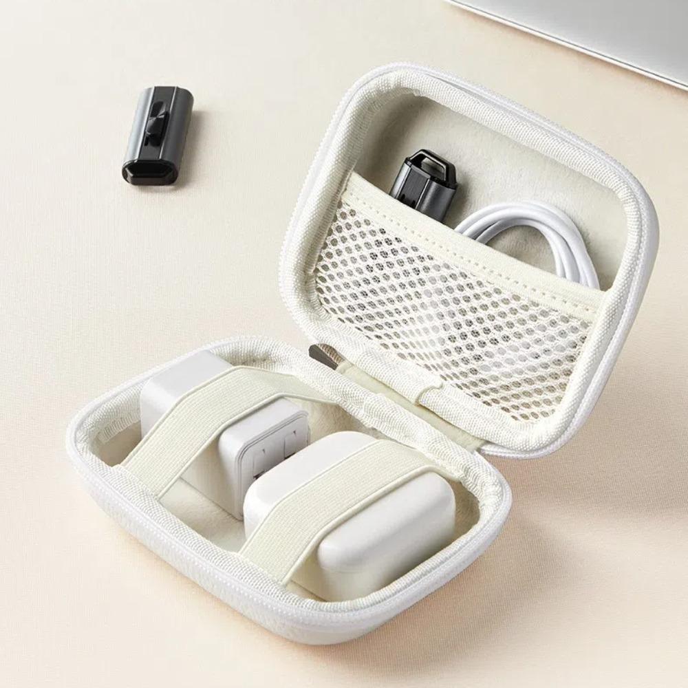 Waterproof Headphone Bag Leather U Disk Organizer Portable Organizer Bag Travel