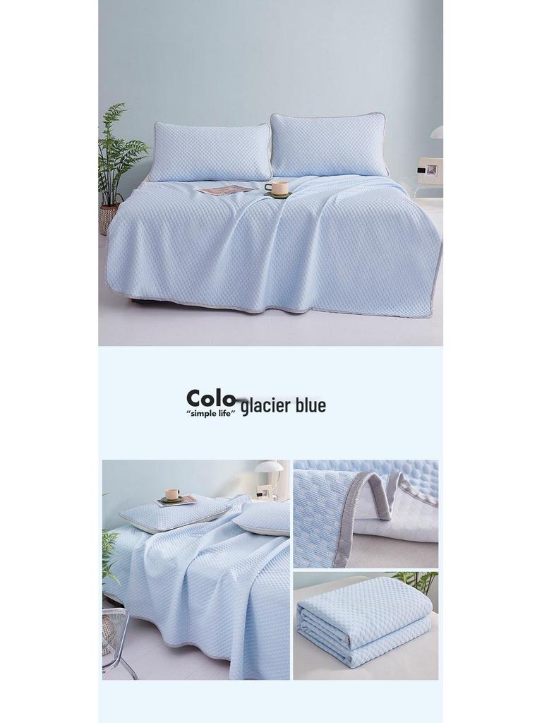 3D Bean Ice Silk Cool Massage Mat - Summer Bed Sheet & Skirt Style for Relaxation and Comfort