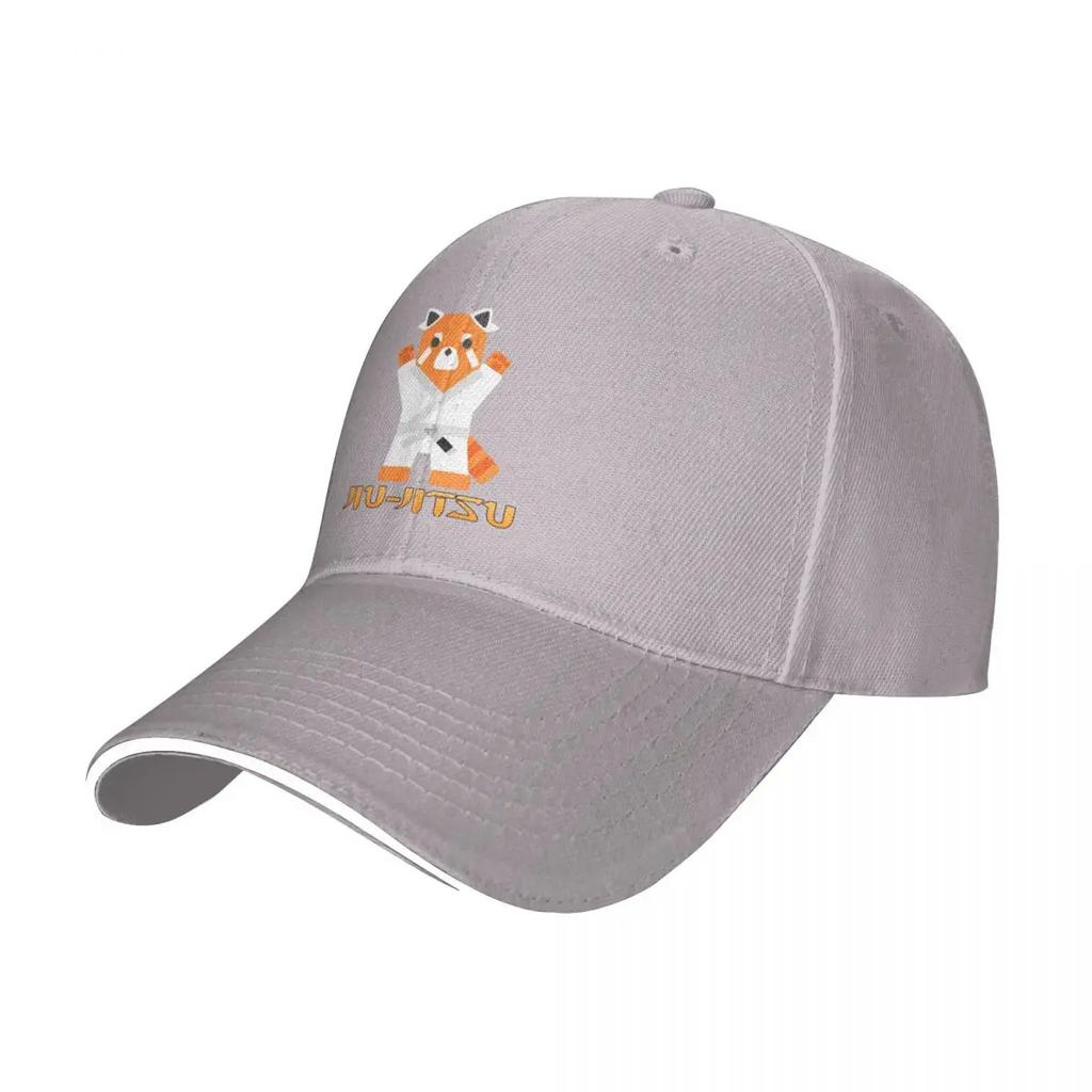 Jiu Jitsu Red Cat White Belt Baseball Caps Popular Sandwich Hats for Men Women Polyester Hats Cap Running Golf
