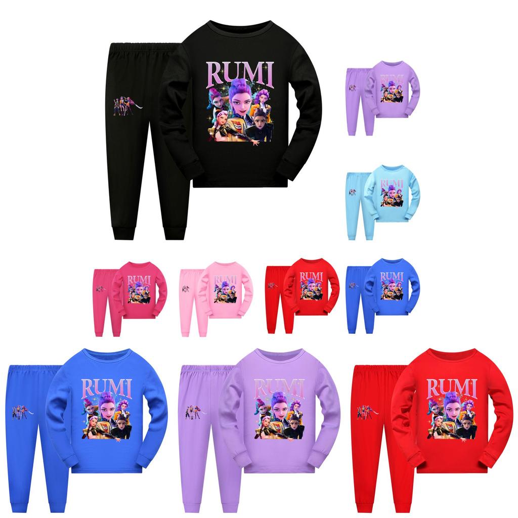Kpop Demon Hunters Children Short Sleeve Shorts Pajama Set For Sleepwear And Family Comfort