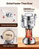 VEVOR 750g Electric Grain Mill Grinder, High Speed 2000W Commercial Spice Grinders, Stainless Steel Pulverizer Powder Machine