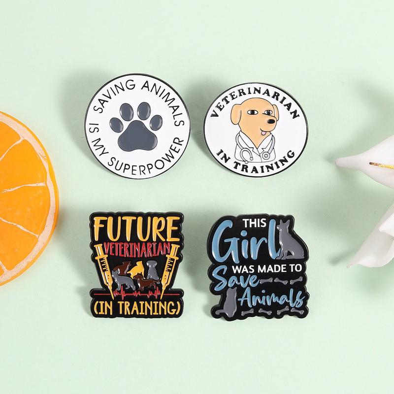 Future Veterinarian Enamel Pins This Girl Was Made to Save Animal Funny Animal Lover Brooch Lapel Badge Jewelry Gift for Friends